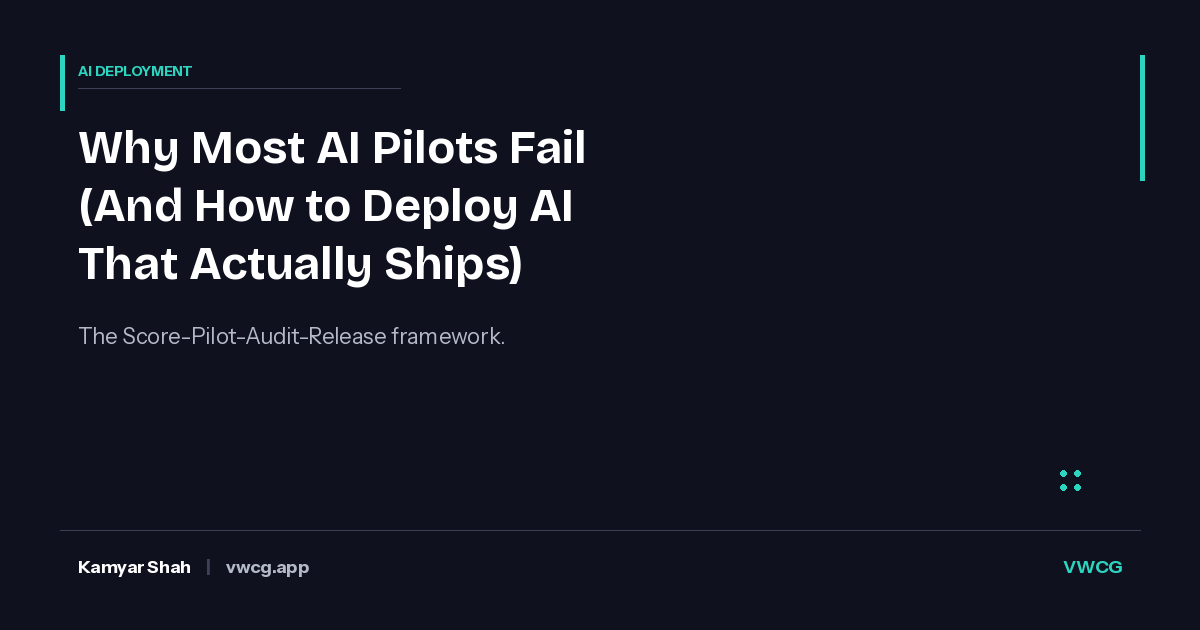 Why Most AI Pilots Fail (And How to Deploy AI That Actually Ships)